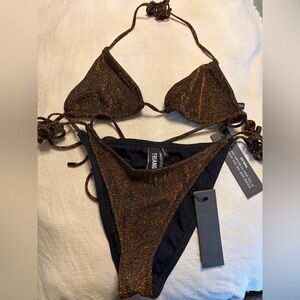 Bronze Shimmer Bikini Set